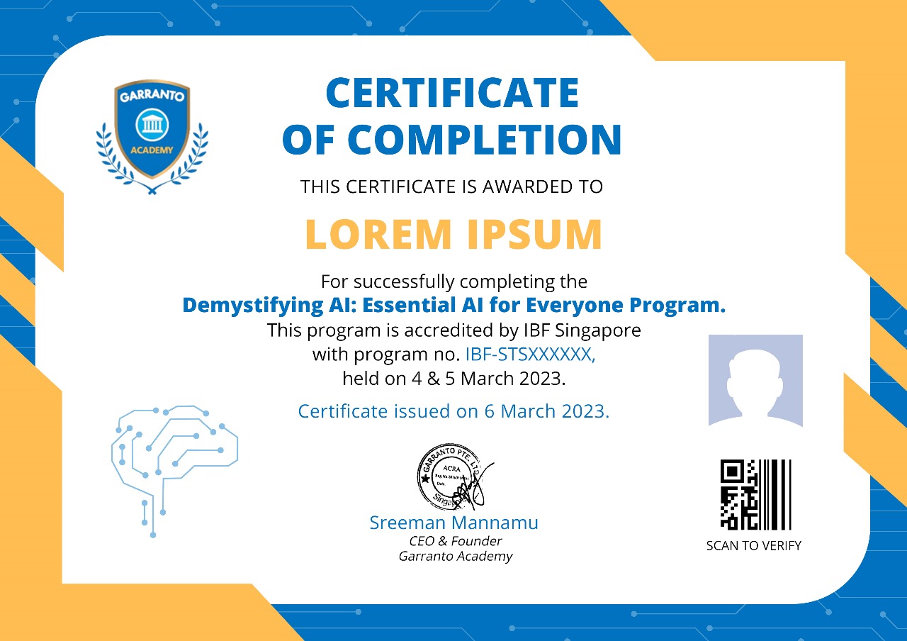 Certificate Preview